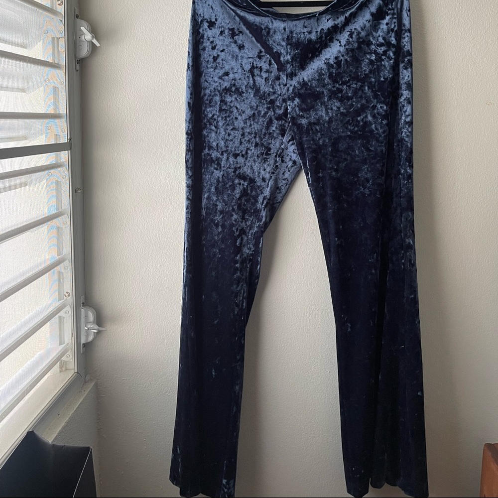 Zara velvet palazzo pants